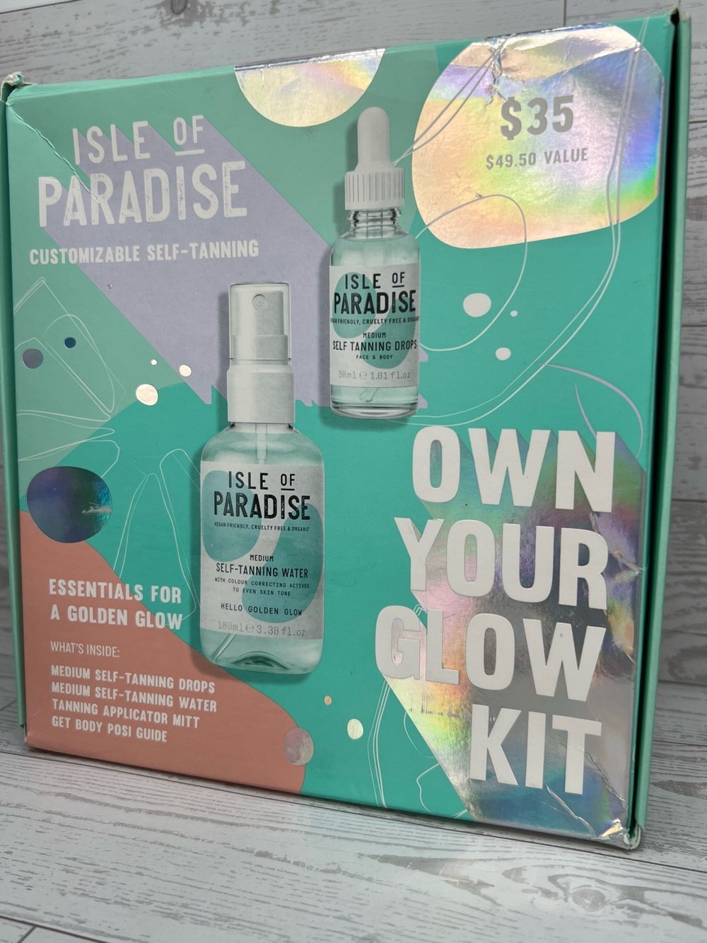 Isle of Paradise Teal Own Your Glow Kit